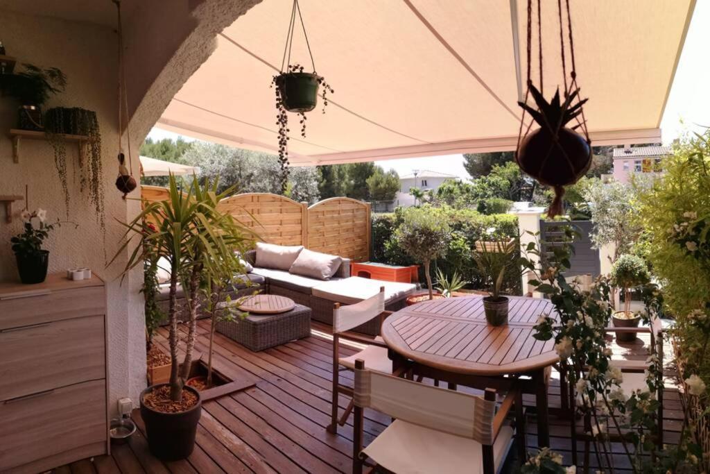 Ferienwohnung La Terrasse Ensoleillee De Sausset - Cote Bleue Exterior foto
